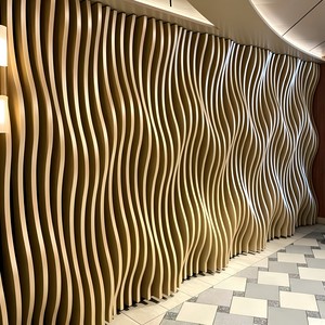 Custom Wood Grain Curved Aluminum Facade Panels