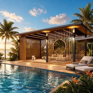 Customizable Outdoor Aluminum Pergola Retractable & Motorized Bioclimatic with LED Optional Accessory Powder Coated Eco-Friendly