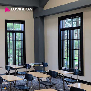 American Style Double Safety Glass Aluminum Clad Wood Crank Open Windows